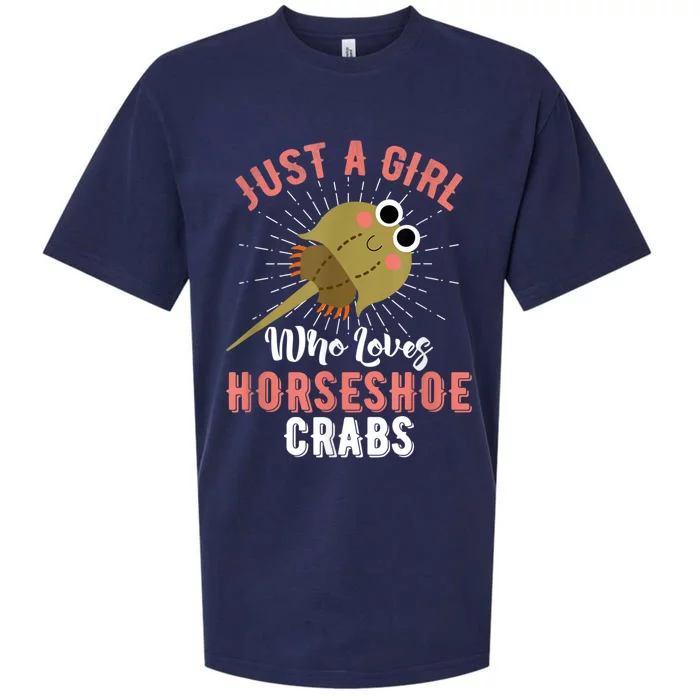 Just A Girl Who Loves Horseshoe Crabs Xiphosura Encycloart Sueded Cloud Jersey T-Shirt