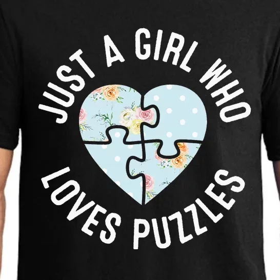 Just A Girl Who Loves Puzzles Jigsaw Puzzle Pajama Set