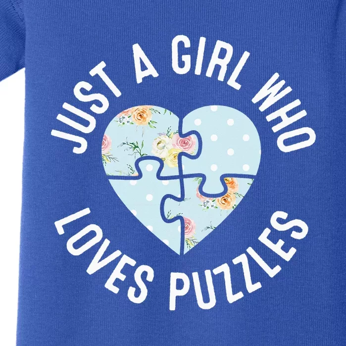 Just A Girl Who Loves Puzzles Jigsaw Puzzle Baby Bodysuit