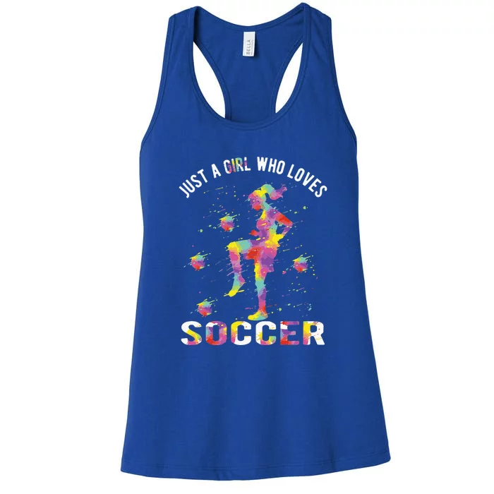 Just A Girl Who Loves Soccer Women's Racerback Tank