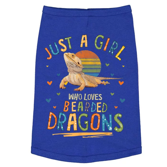 Just A Girl Who Loves Bearded Dragons Gift Doggie Tank