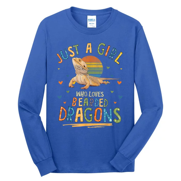 Just A Girl Who Loves Bearded Dragons Gift Tall Long Sleeve T-Shirt