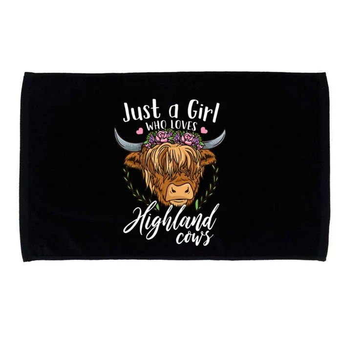 Just A Girl Who Loves Highland Cows Microfiber Hand Towel