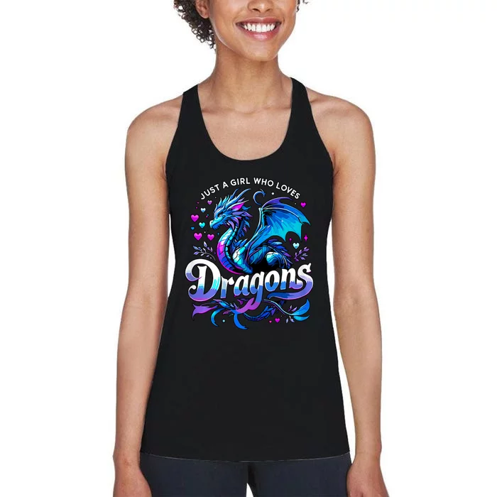 Just A Girl Who Loves Dragons Women's Racerback Tank