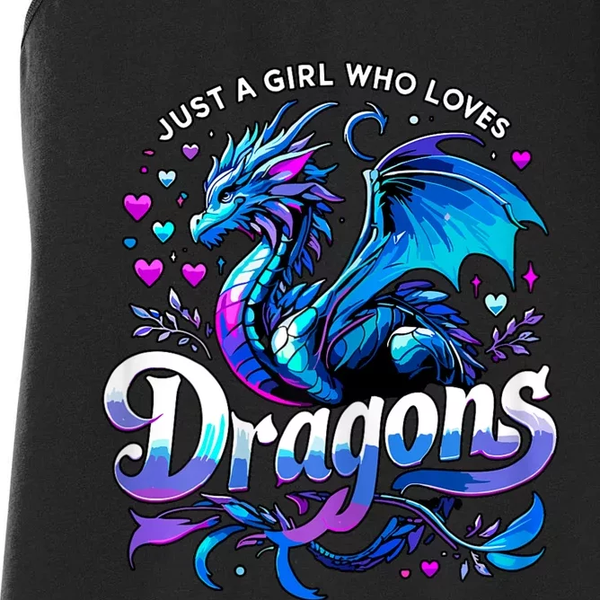 Just A Girl Who Loves Dragons Women's Racerback Tank