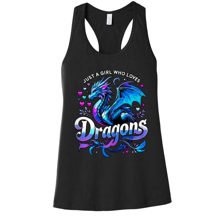 Just A Girl Who Loves Dragons Women's Racerback Tank