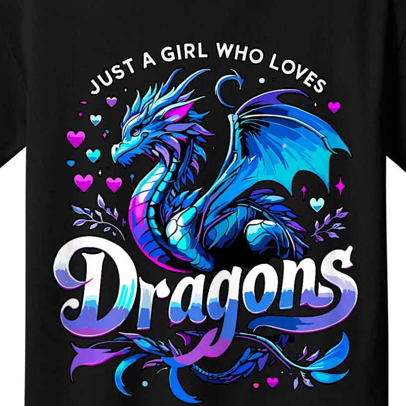 Just A Girl Who Loves Dragons Kids T-Shirt