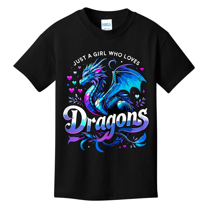 Just A Girl Who Loves Dragons Kids T-Shirt