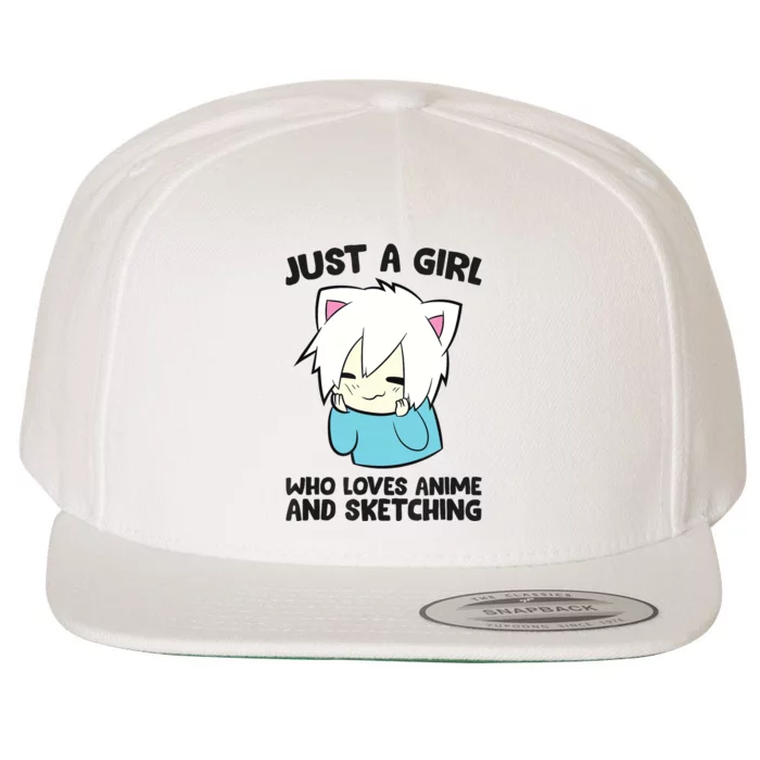 Just a Girl Who Loves Anime And Sketching Love Animes Wool Snapback Cap