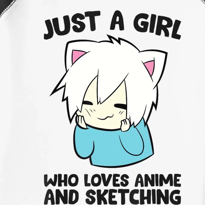 Just a Girl Who Loves Anime And Sketching Love Animes Infant Baby Jersey Bodysuit