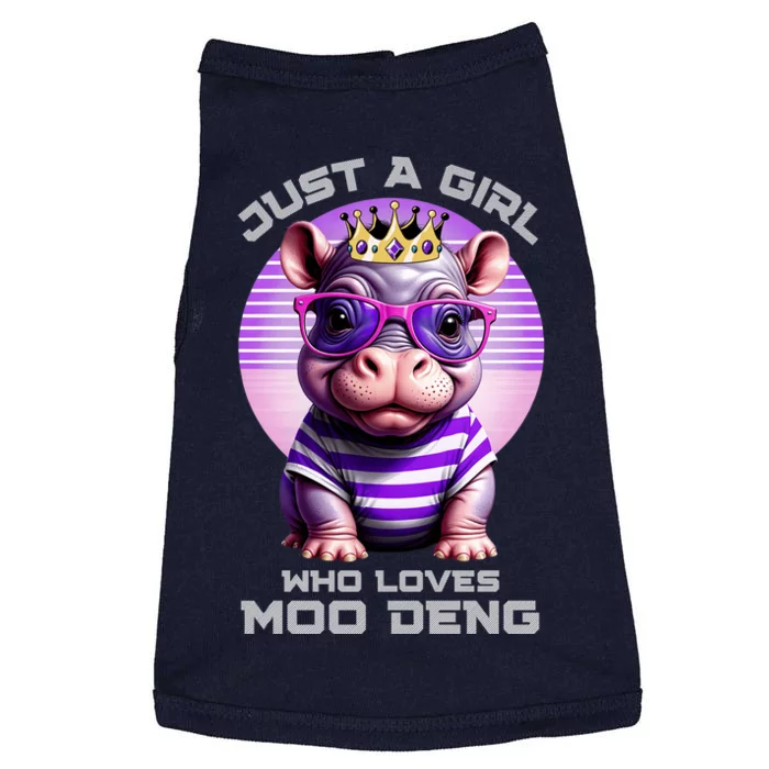 Just A Girl Who Loves Moo Deng Baby Pypmy Hippo Doggie Tank