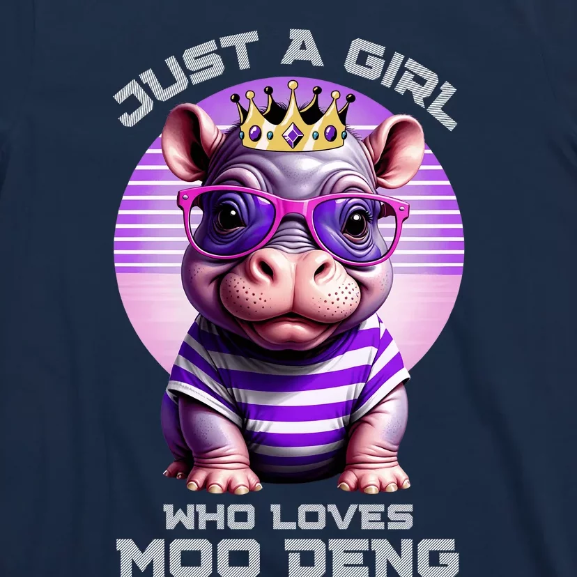 Just A Girl Who Loves Moo Deng Baby Pypmy Hippo T-Shirt