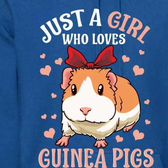 Just A Girl Who Loves Guinea Pigs Lover Mom Girls Cavy Meaningful Gift Premium Hoodie