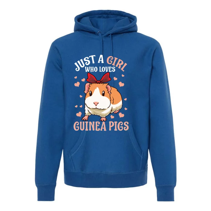 Just A Girl Who Loves Guinea Pigs Lover Mom Girls Cavy Meaningful Gift Premium Hoodie