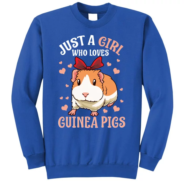 Just A Girl Who Loves Guinea Pigs Lover Mom Girls Cavy Meaningful Gift Tall Sweatshirt