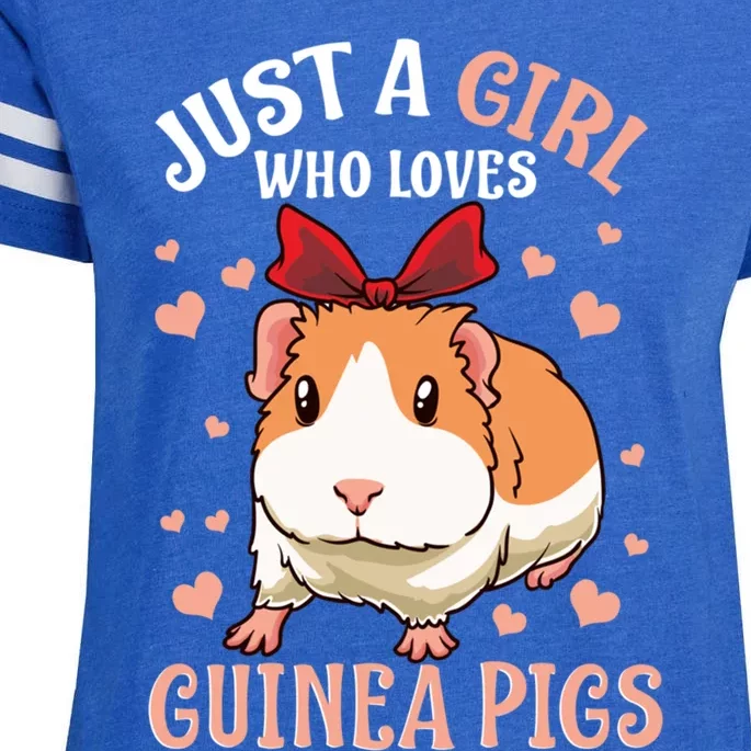 Just A Girl Who Loves Guinea Pigs Lover Mom Girls Cavy Meaningful Gift Enza Ladies Jersey Football T-Shirt