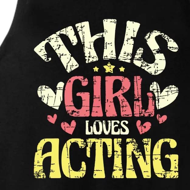 Just A Girl Who Loves Acting Gift Ladies Tri-Blend Wicking Tank