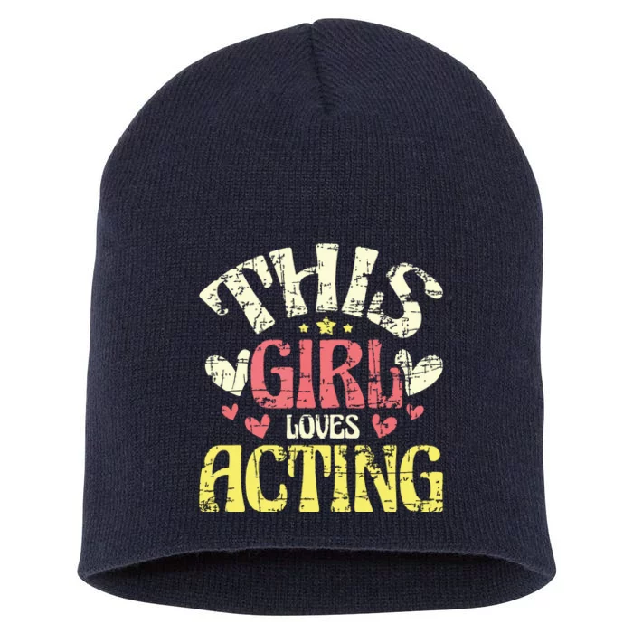 Just A Girl Who Loves Acting Gift Short Acrylic Beanie