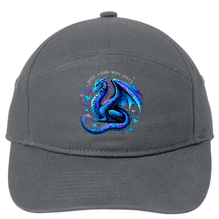 Just A Girl Who Loves Dragons 7-Panel Snapback Hat