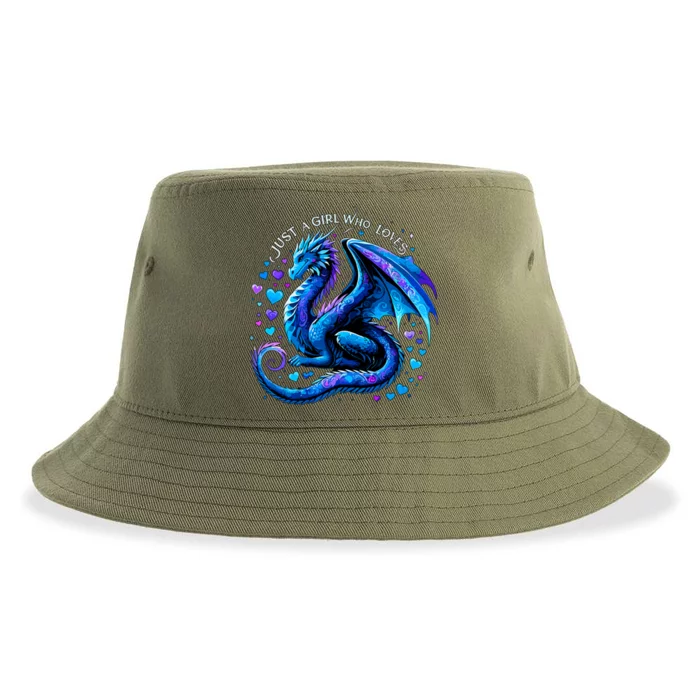 Just A Girl Who Loves Dragons Sustainable Bucket Hat