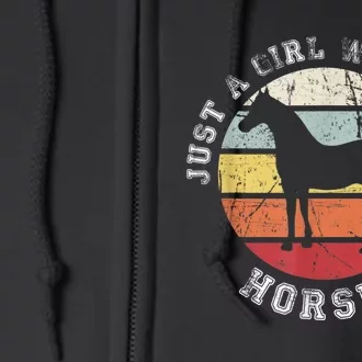 Just A Girl Who Loves Horses Horse Full Zip Hoodie