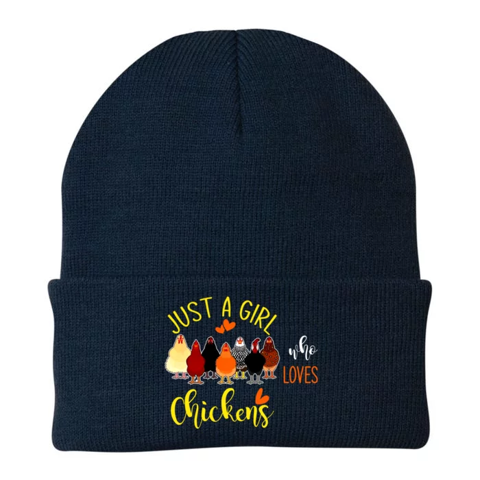 Just A Girl Who Loves Chickens Gift For Lovers Knit Cap Winter Beanie