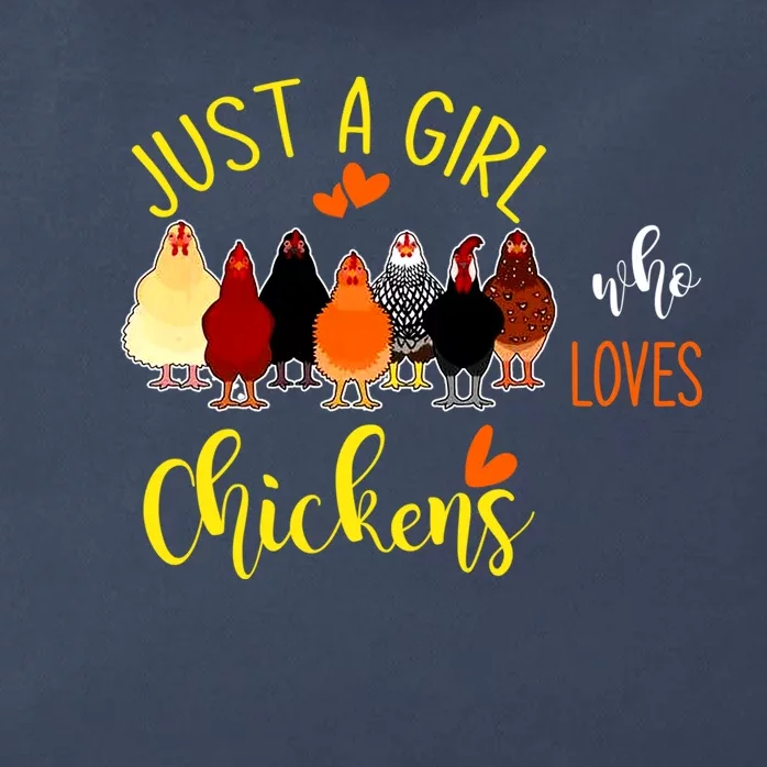 Just A Girl Who Loves Chickens Gift For Lovers Zip Tote Bag