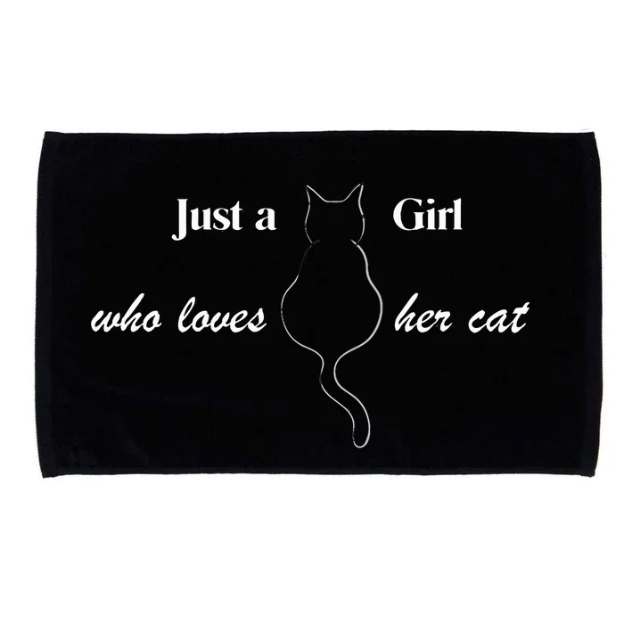 Just A Girl Who Loves Her Cat Microfiber Hand Towel