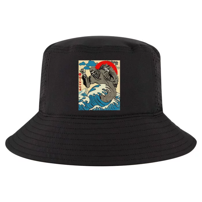 Japanese Art Ghostzilla Funny Ghost Gifts Cool Comfort Performance Bucket Hat