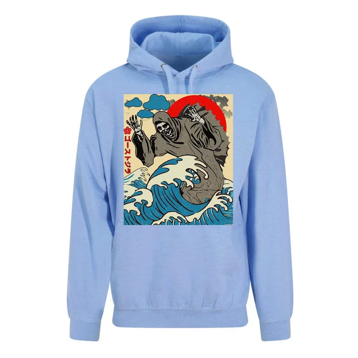 Japanese Art Ghostzilla Funny Ghost Gifts Unisex Surf Hoodie