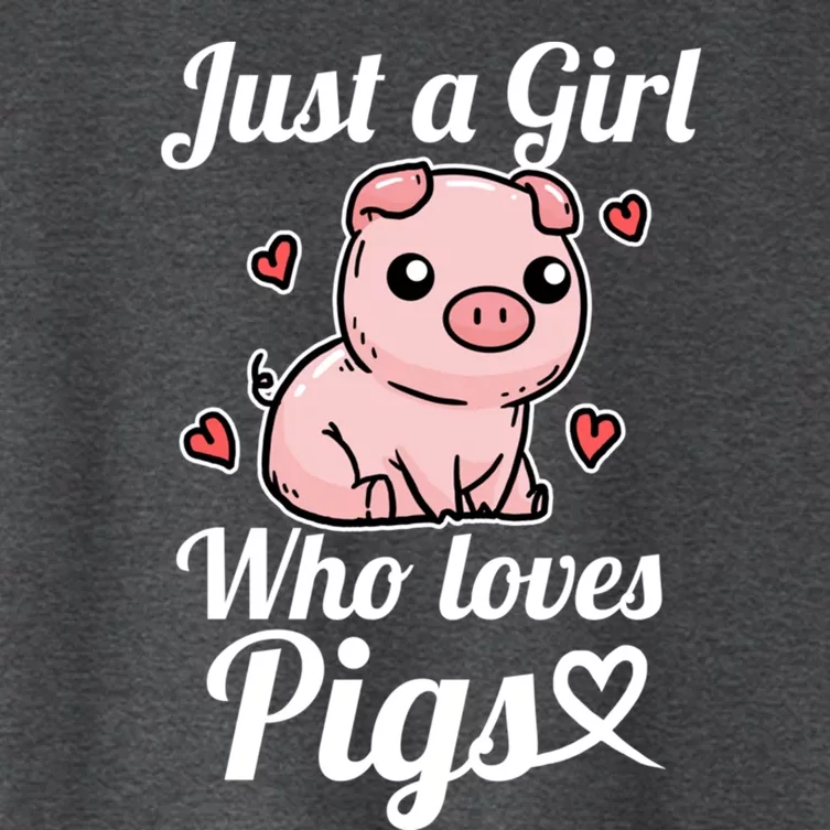 Just A Girl Who Loves Pigs Cute Pig Costume Great Gift Women's Crop Top Tee