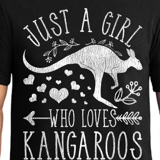 Just A Girl Who Loves Kangaroo Gift Pajama Set