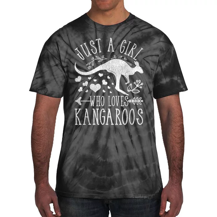 Just A Girl Who Loves Kangaroo Gift Tie-Dye T-Shirt