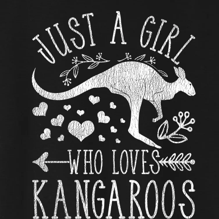 Just A Girl Who Loves Kangaroo Gift Women's Crop Top Tee