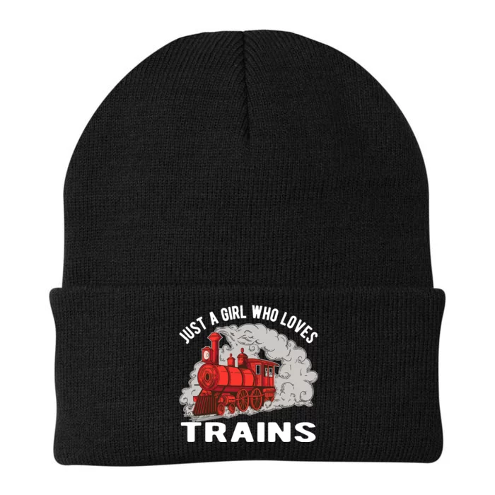 Just A Girl Who Loves Trains Knit Cap Winter Beanie