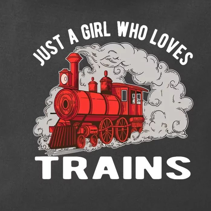 Just A Girl Who Loves Trains Zip Tote Bag