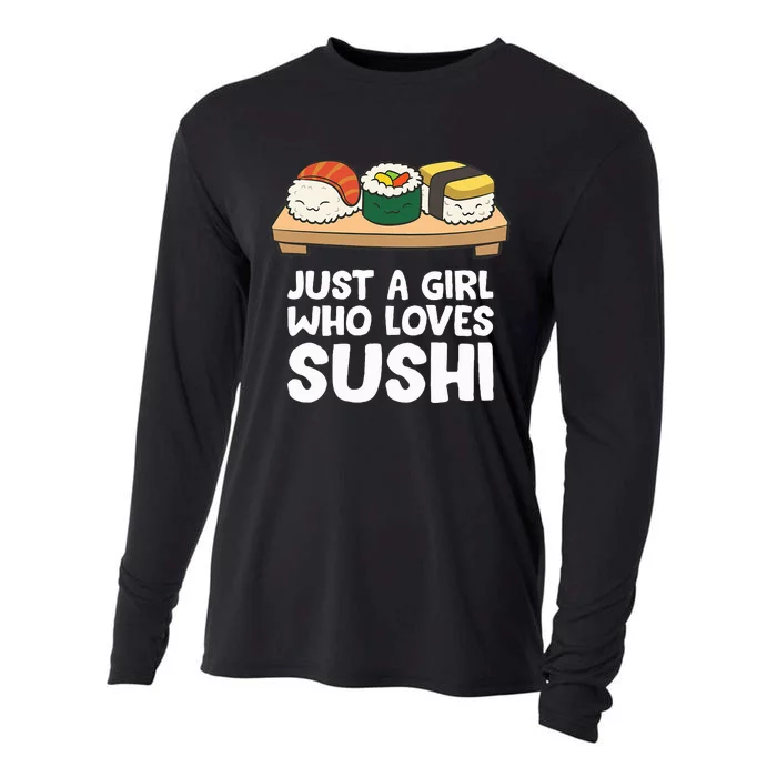 Just A Girl Who Loves Sushi Cooling Performance Long Sleeve Crew