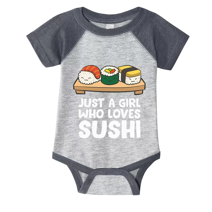 Just A Girl Who Loves Sushi Infant Baby Jersey Bodysuit