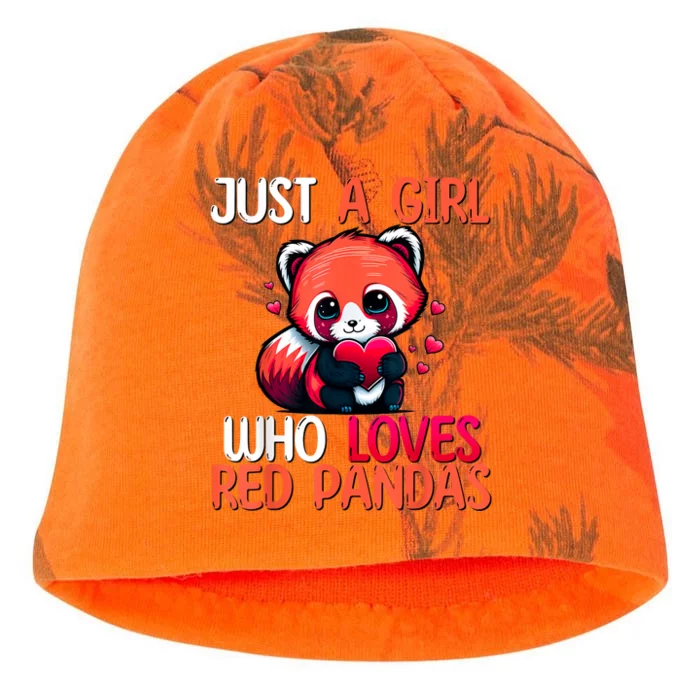 Just A Girl Who Loves Red Pandas Red Panda Girls Kati - Camo Knit Beanie