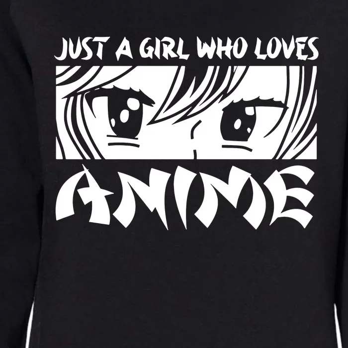 Just A Girl Who Loves Anime Womens California Wash Sweatshirt