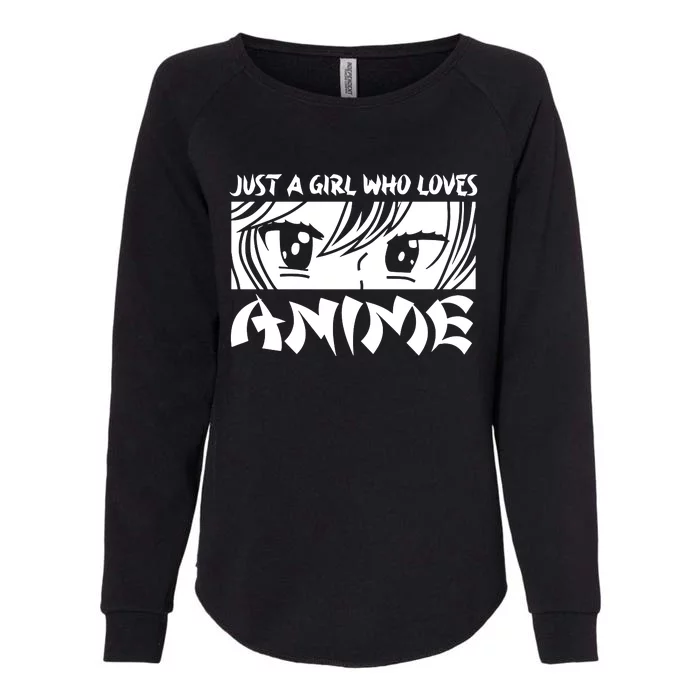 Just A Girl Who Loves Anime Womens California Wash Sweatshirt