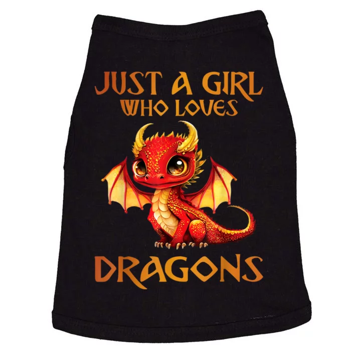 Just A Girl Who Loves Dragons Doggie Tank