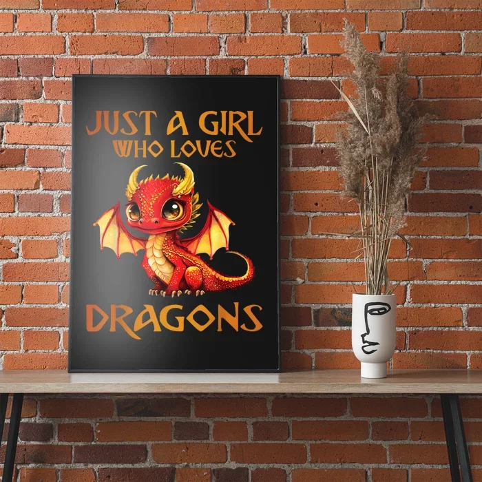 Just A Girl Who Loves Dragons Poster