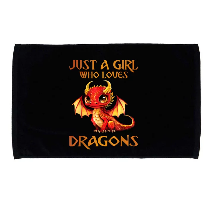 Just A Girl Who Loves Dragons Microfiber Hand Towel