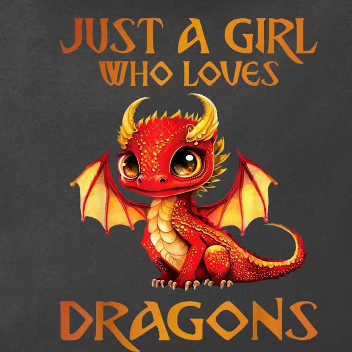 Just A Girl Who Loves Dragons Zip Tote Bag