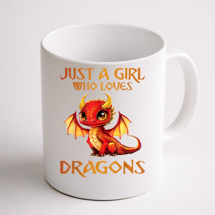 Just A Girl Who Loves Dragons Front & Back Coffee Mug