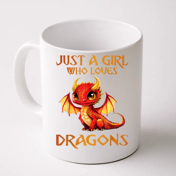 Just A Girl Who Loves Dragons Front & Back Coffee Mug