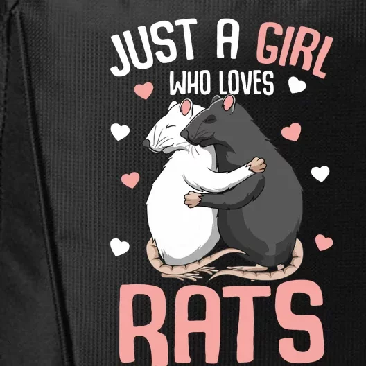 Just A Girl Who Loves Rats Girl Women Rat Lover City Backpack