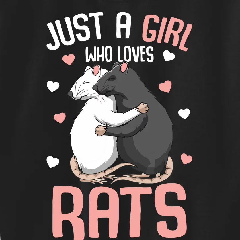 Just A Girl Who Loves Rats Girl Women Rat Lover Kids Sweatshirt