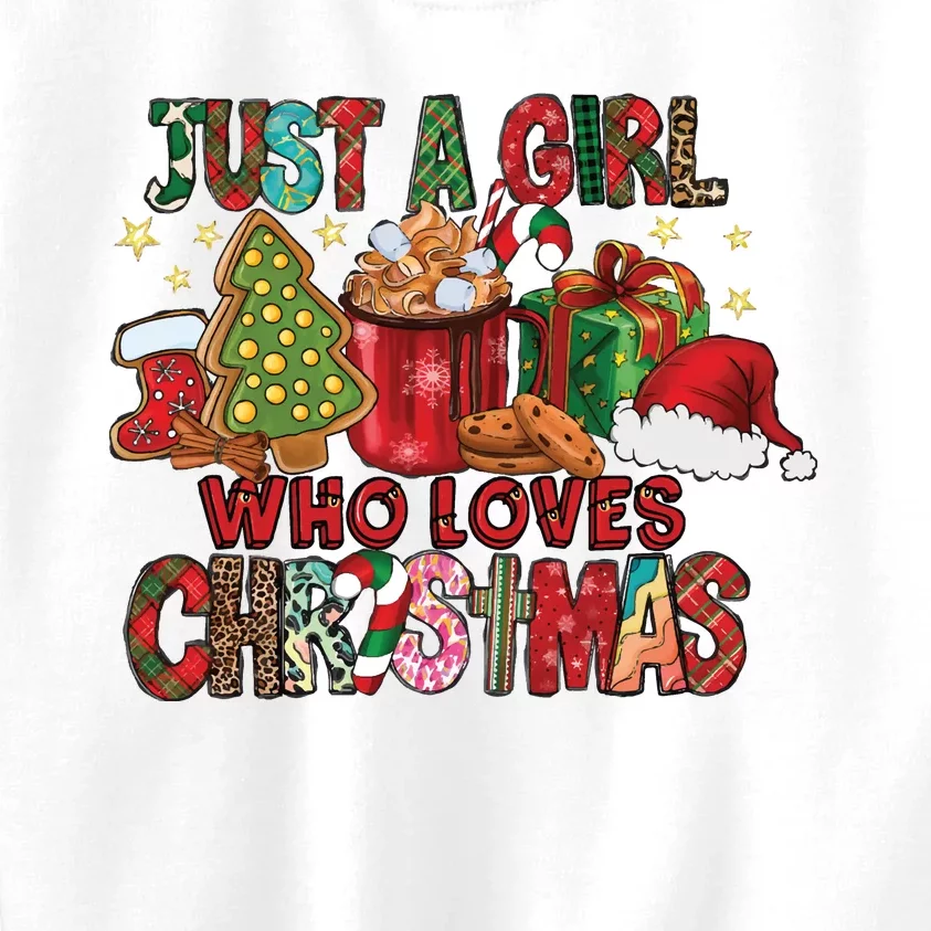 Just A Girl Who Loves Christmas Kids Sweatshirt